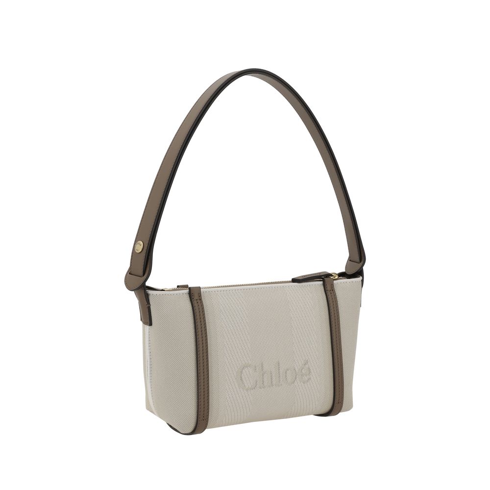 Beige Cotton Shoulder Bag