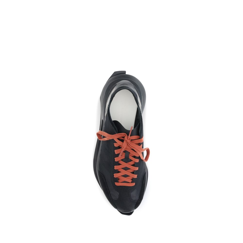 Black Leather Athletic Sneakers
