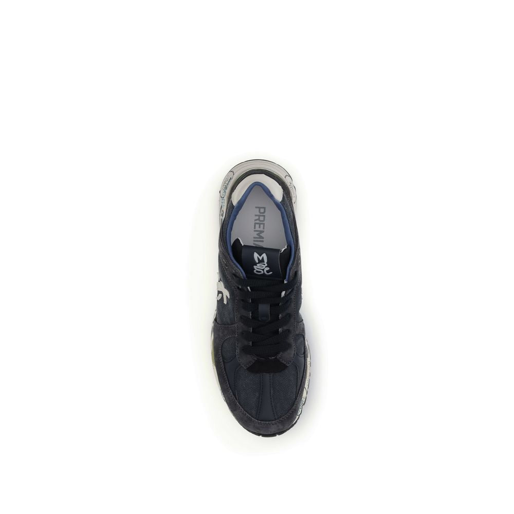 Blue Rubber Low Top Sneakers