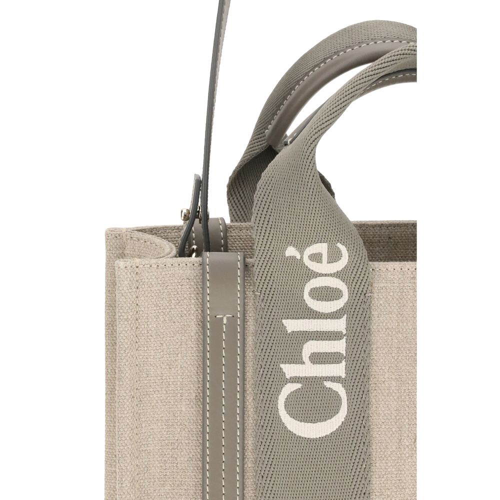 Beige Linen Handbag