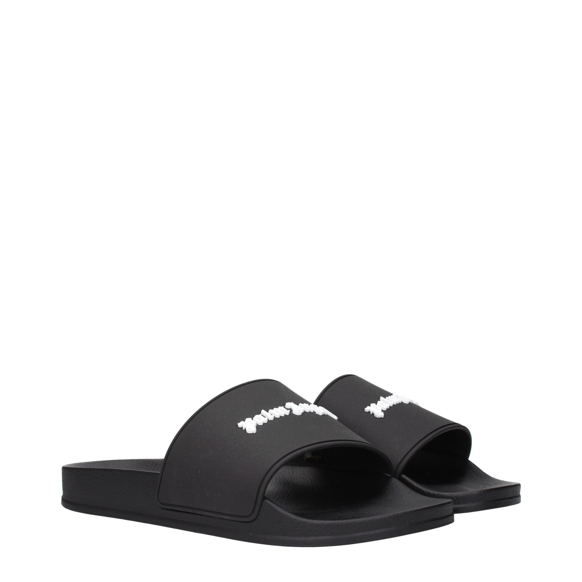 Black Cotton Slippers