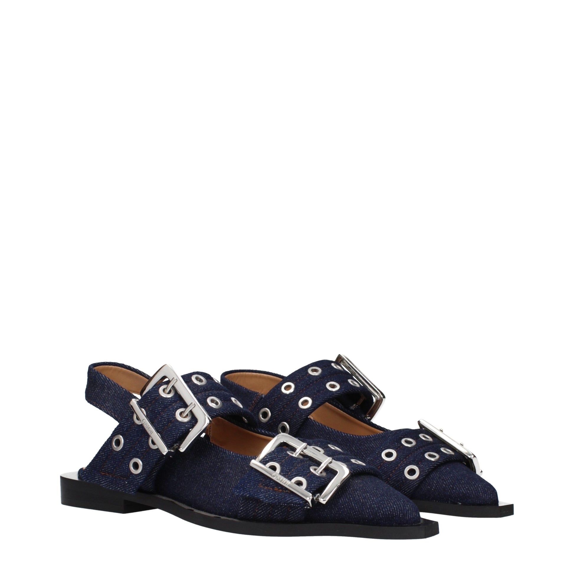 Blue Fabric Sandals