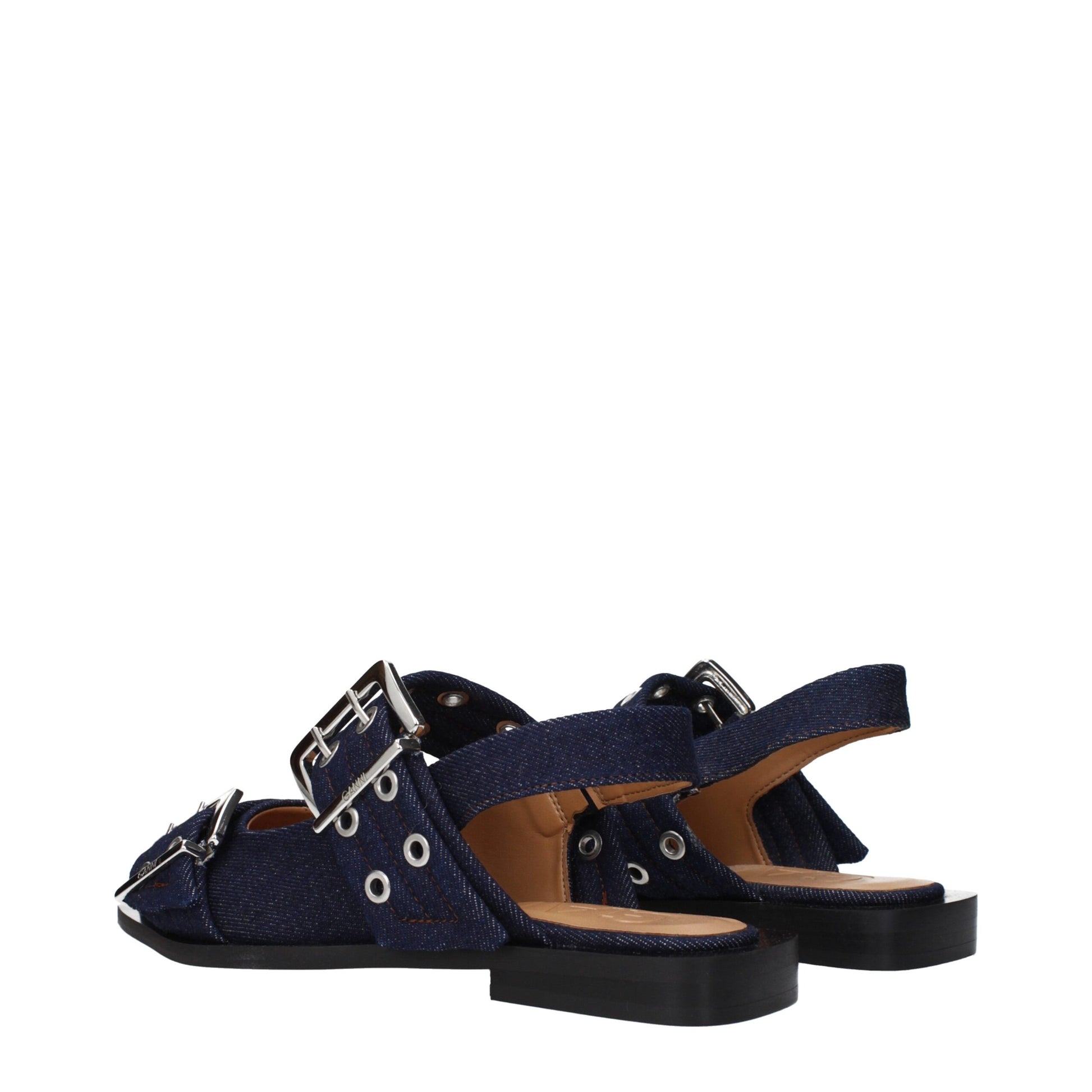 Blue Fabric Sandals