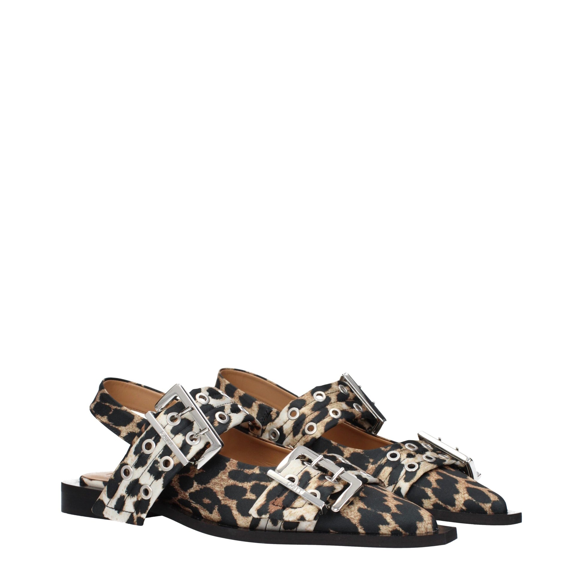 Brown Fabric Sandals