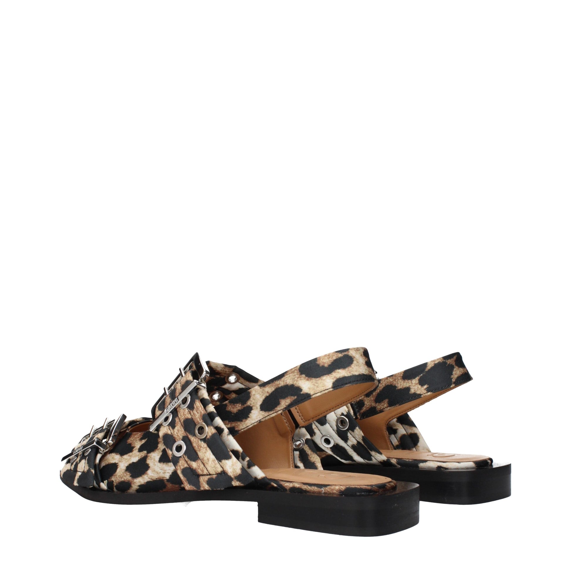 Brown Fabric Sandals