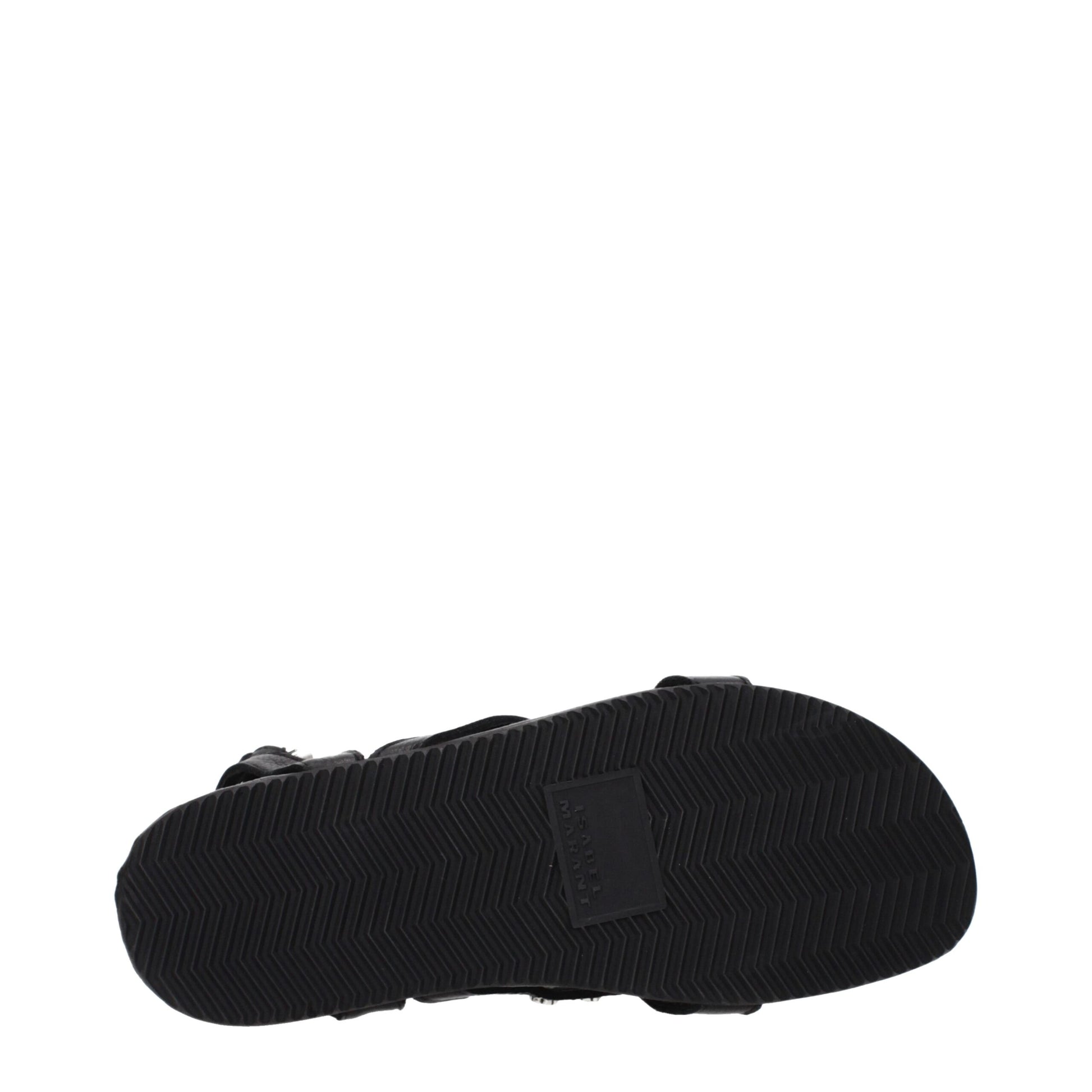 Black Leather Sandals