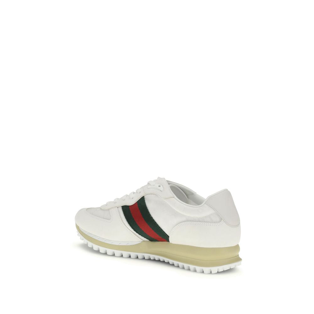 White Polyamide Athletic Sneakers