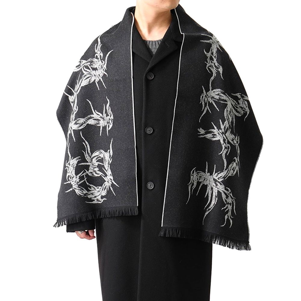 Black Virgin Wool Scarf