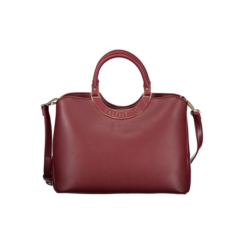 Red Polyurethane Women's Bag
