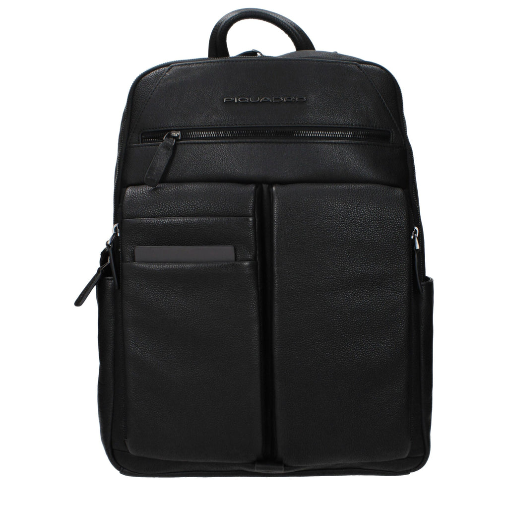 Black Leather Backpack