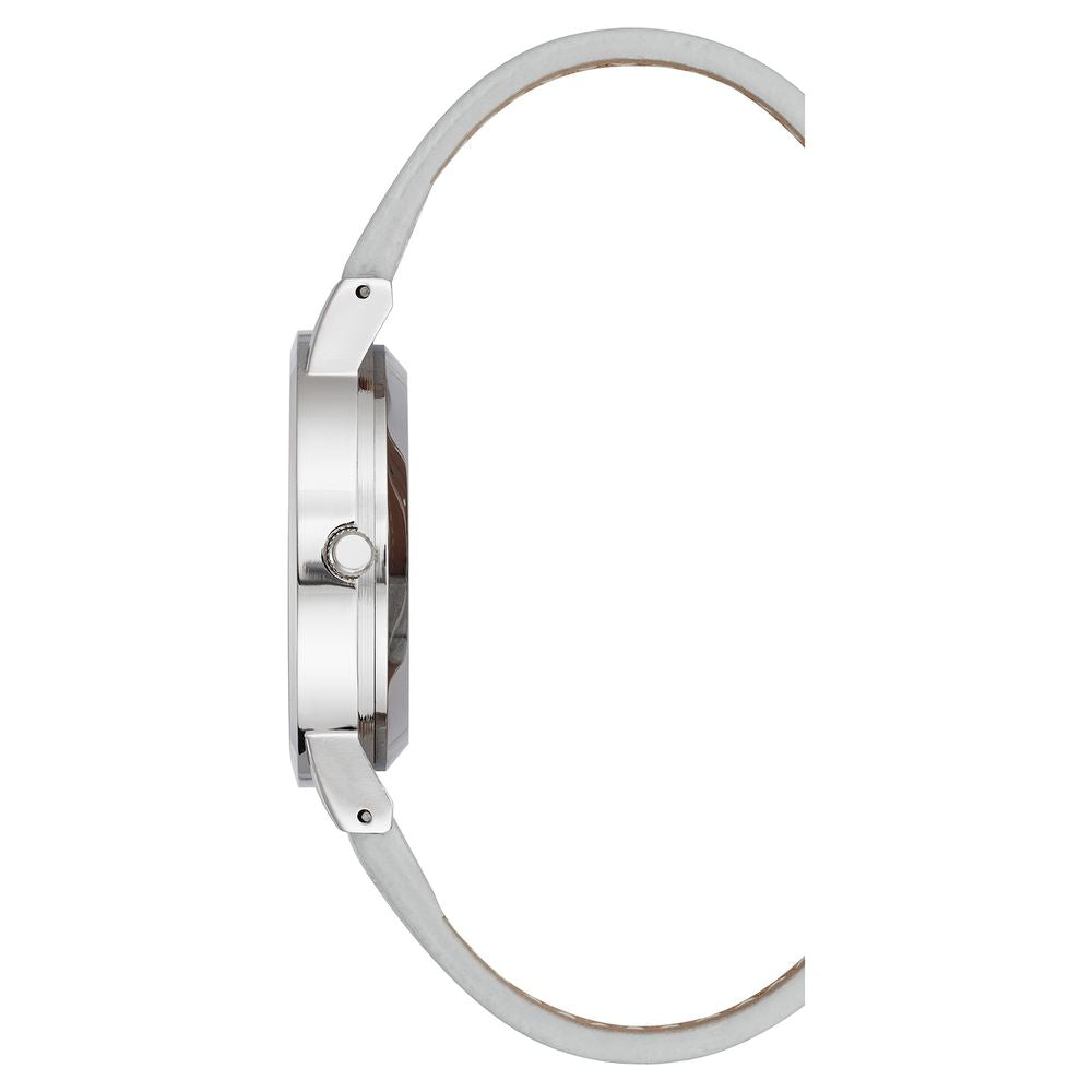 Silver Plastic Dress Watch