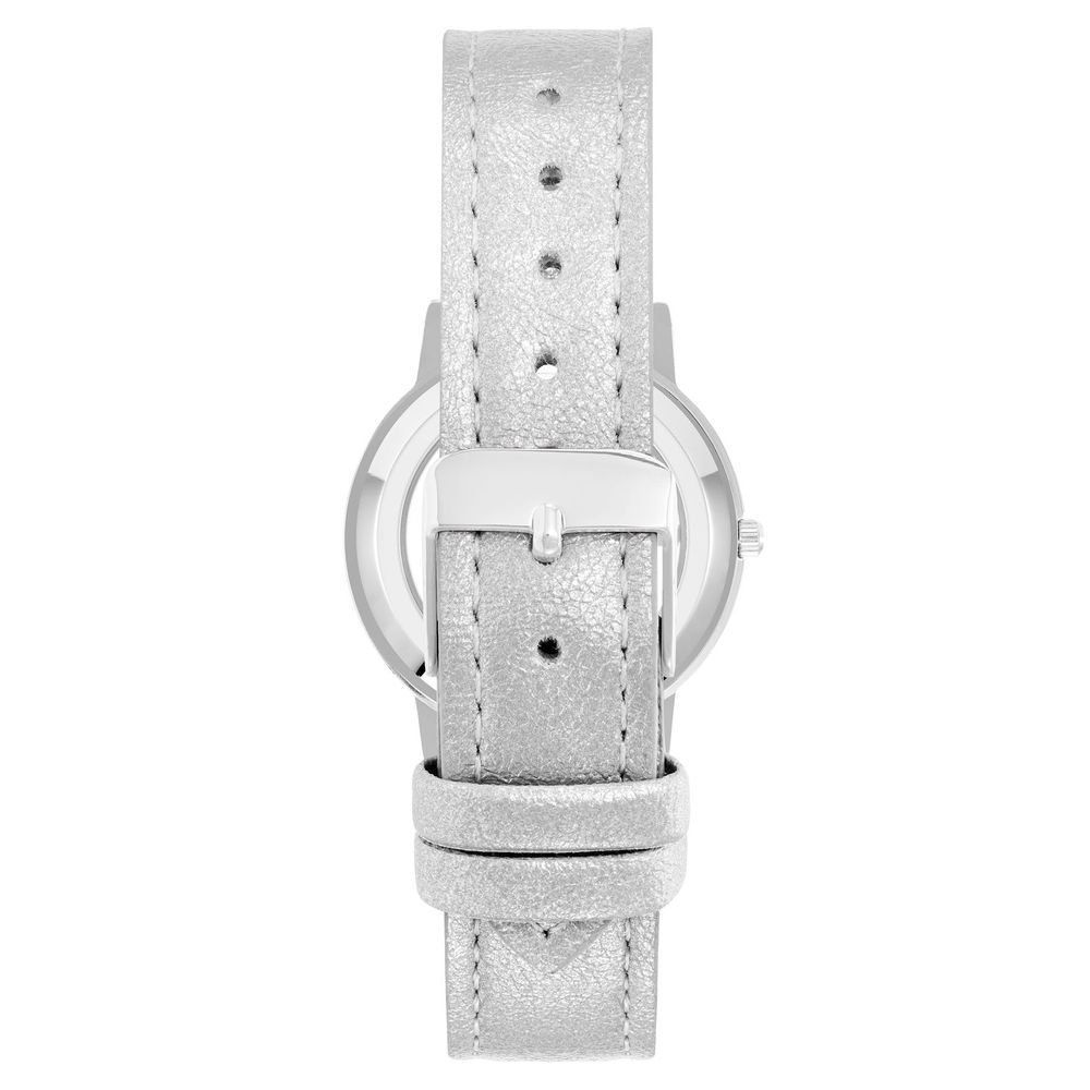 Silver Plastic Dress Watch