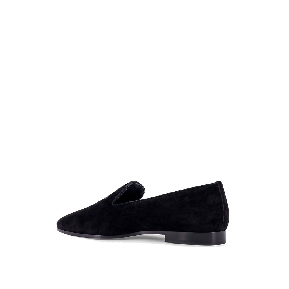 Black Calfskin Slip-On Loafers