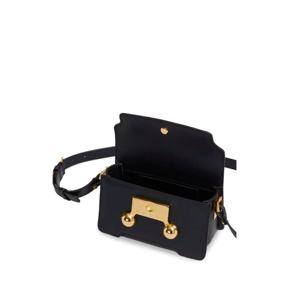 Black Calfskin Crossbody Bag