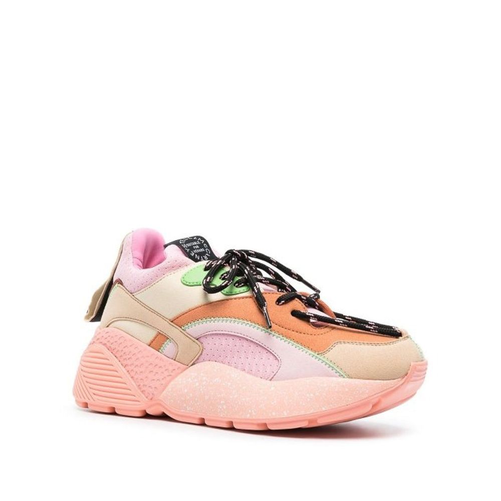 Orange Polyethylene Chunky Sneakers
