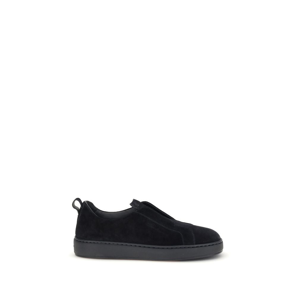 Black Calf Leather Bos Taurus Low Top Sneakers