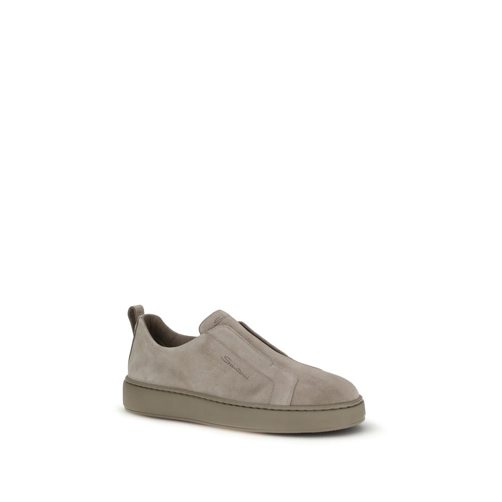 Beige Calf Leather Bos Taurus Sneakers