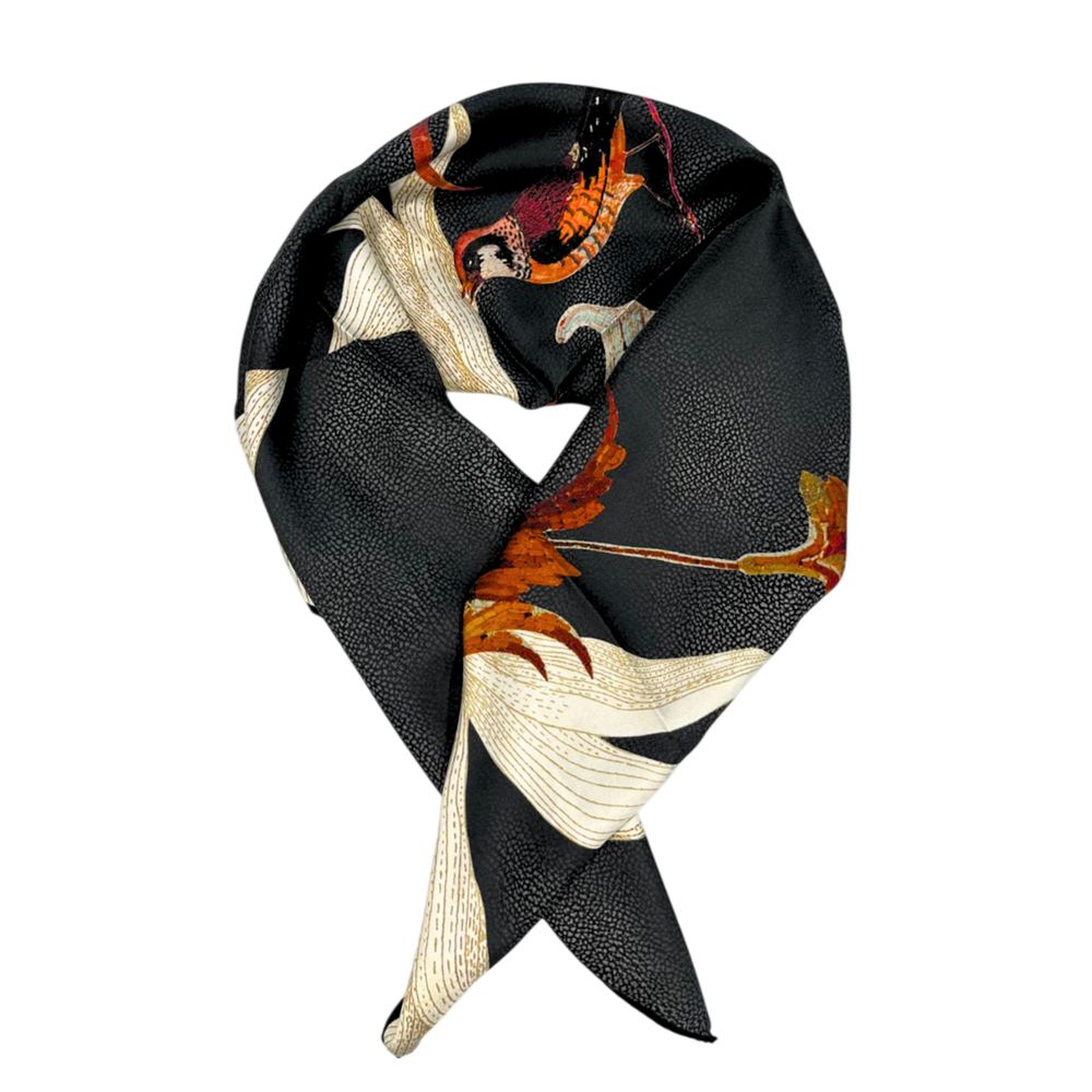 Black Silk Women Scarf