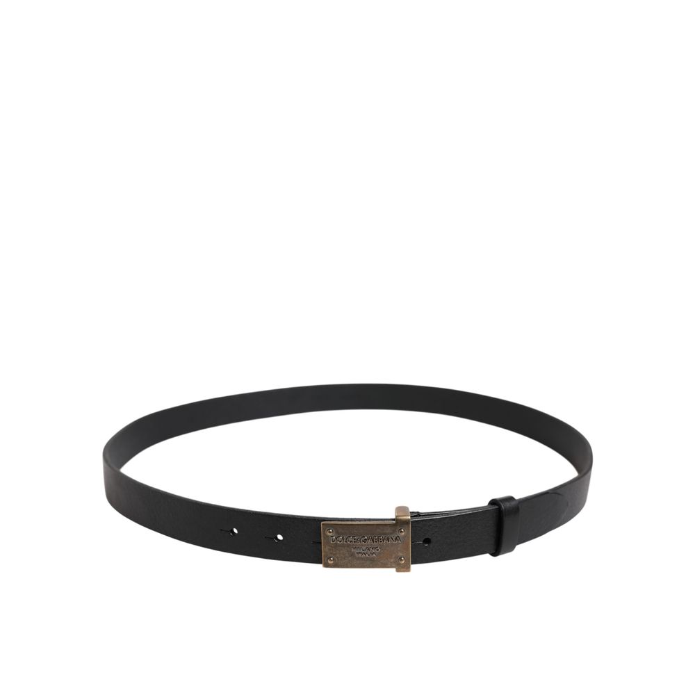 Black Leather Regular Belt
