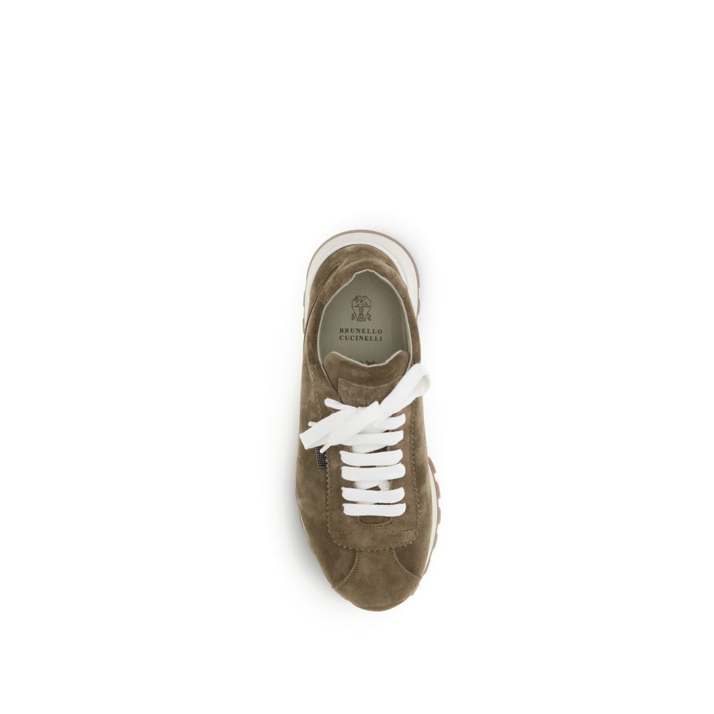 Brown Rubber Platform Sneakers