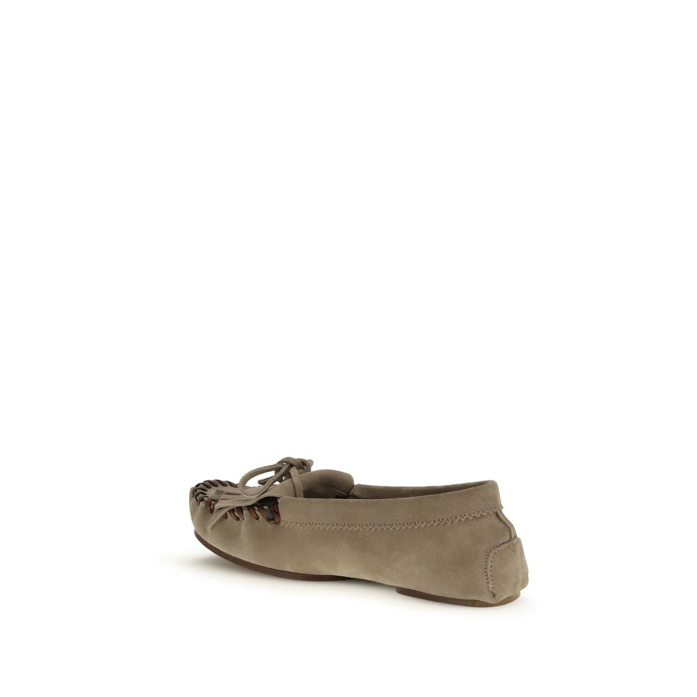 Gray Calf Leather Bos Taurus Moccassin
