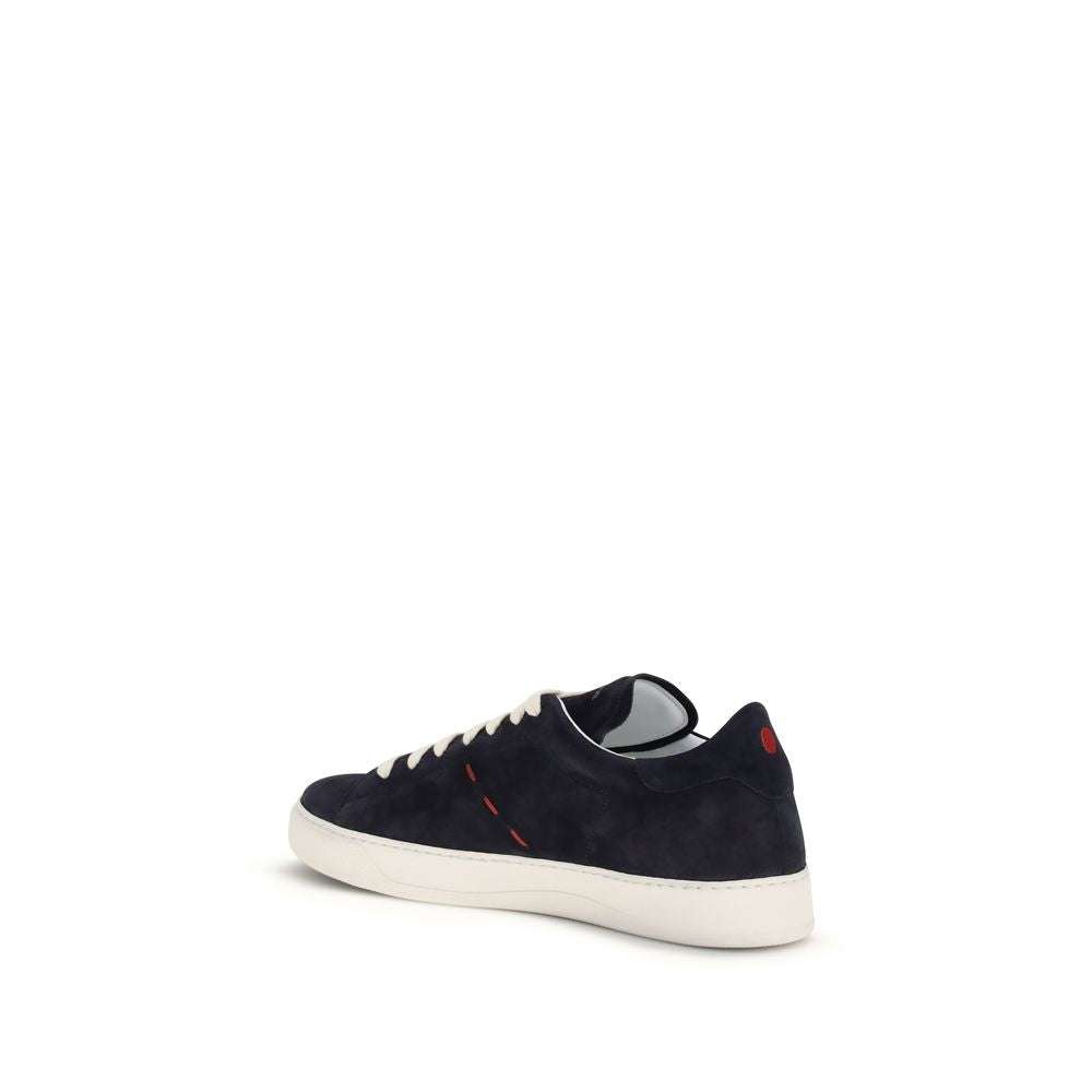 Blue Calf Leather Bos Taurus Low Top Sneakers