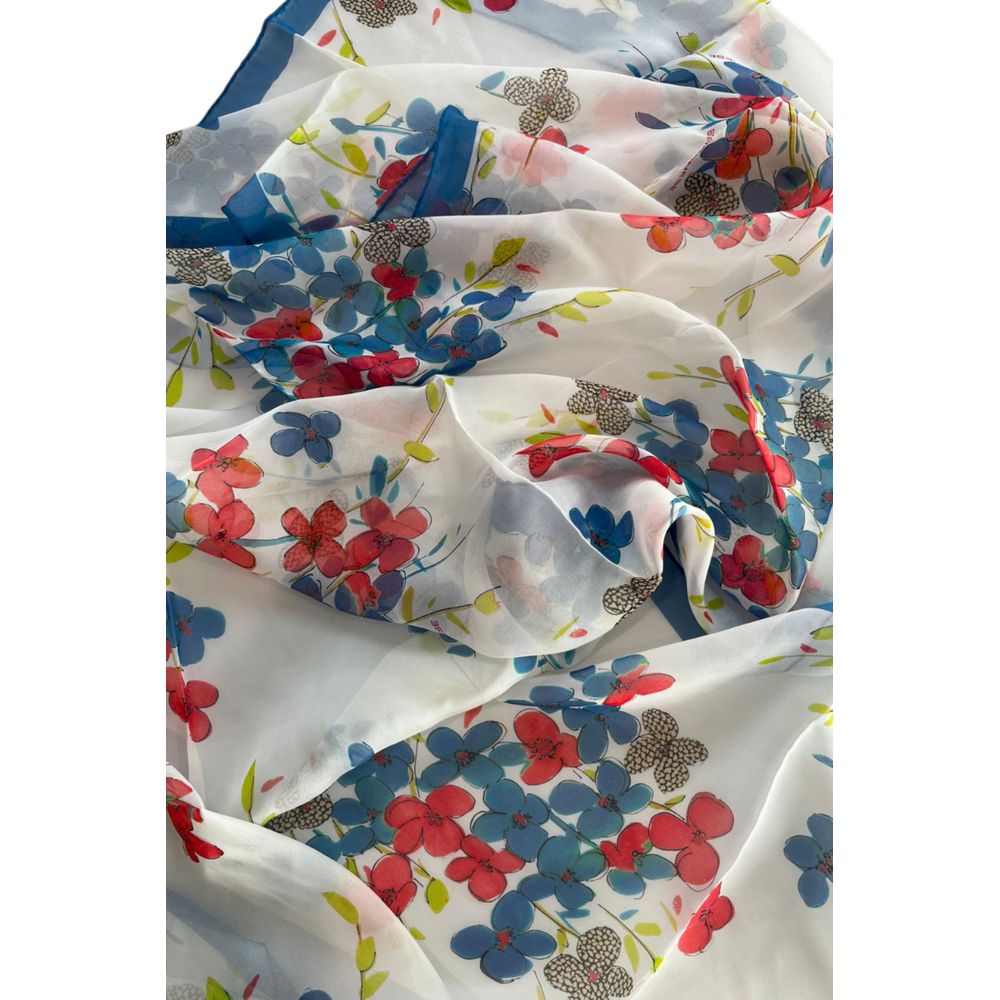 White Silk Women Scarf