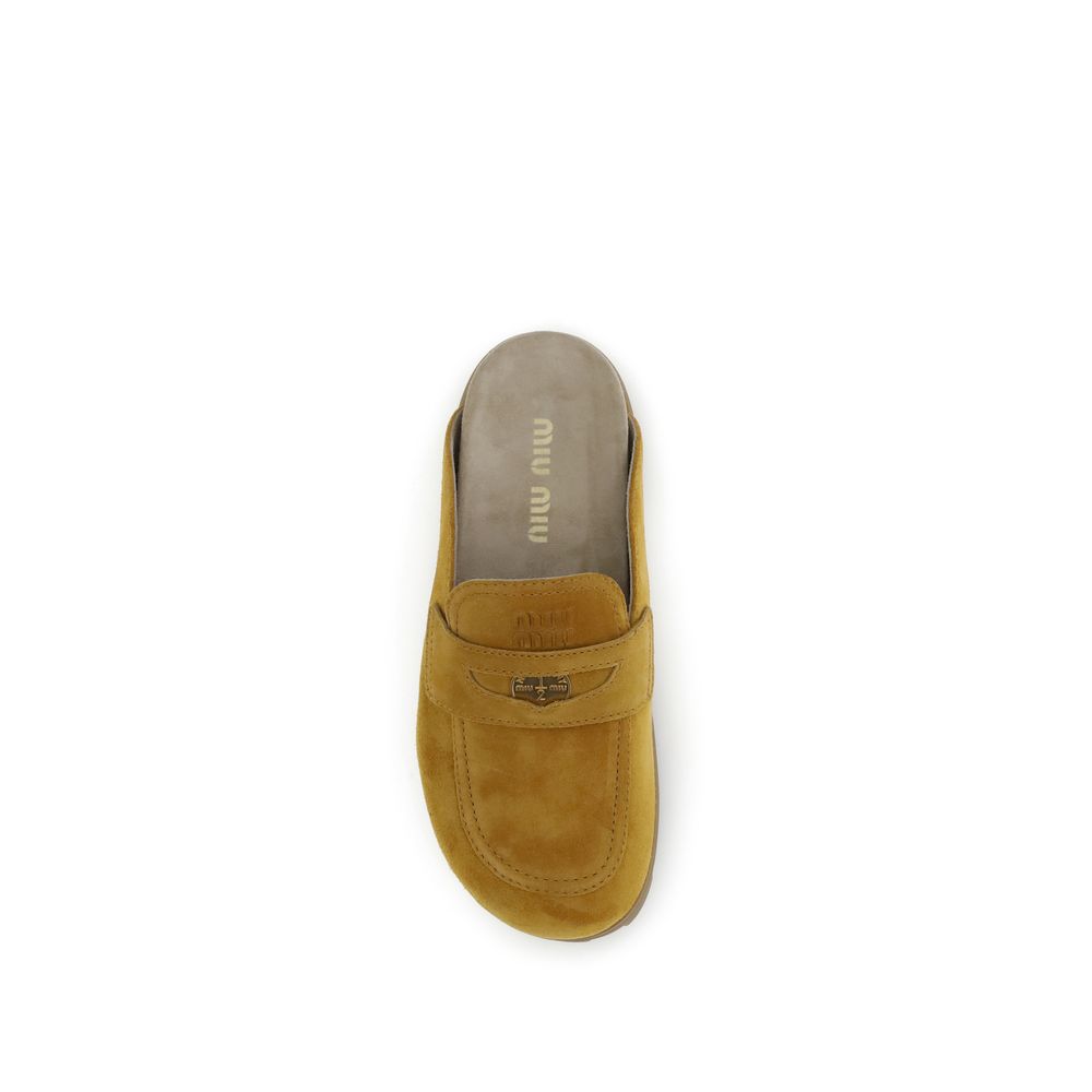 Brown Calf Leather Bos Taurus Mules