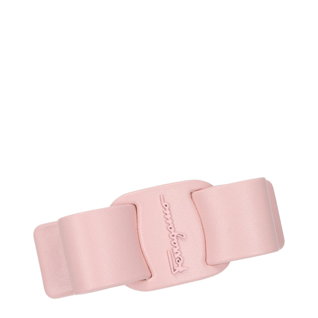 Pink Leather Hair Clip