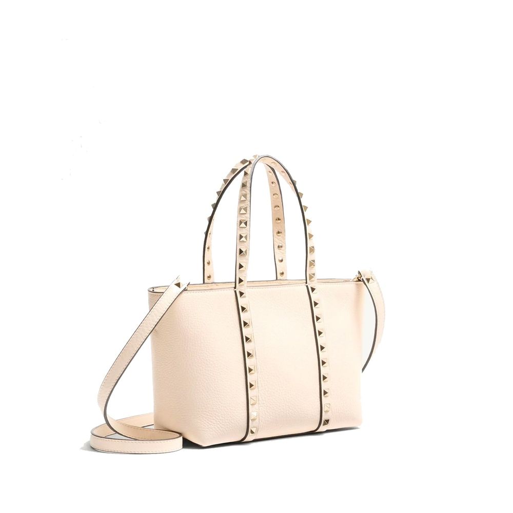 Beige Calfskin Tote Bag