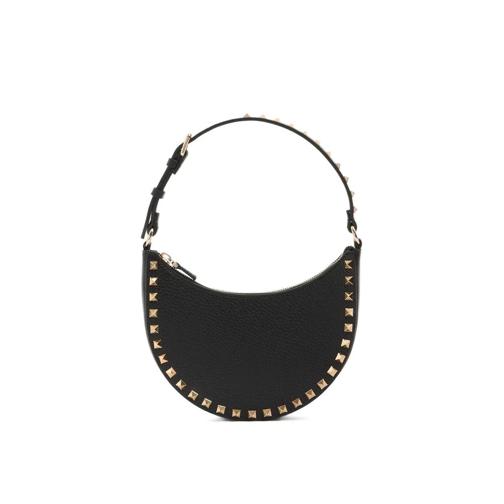 Black Calfskin Shoulder Bag