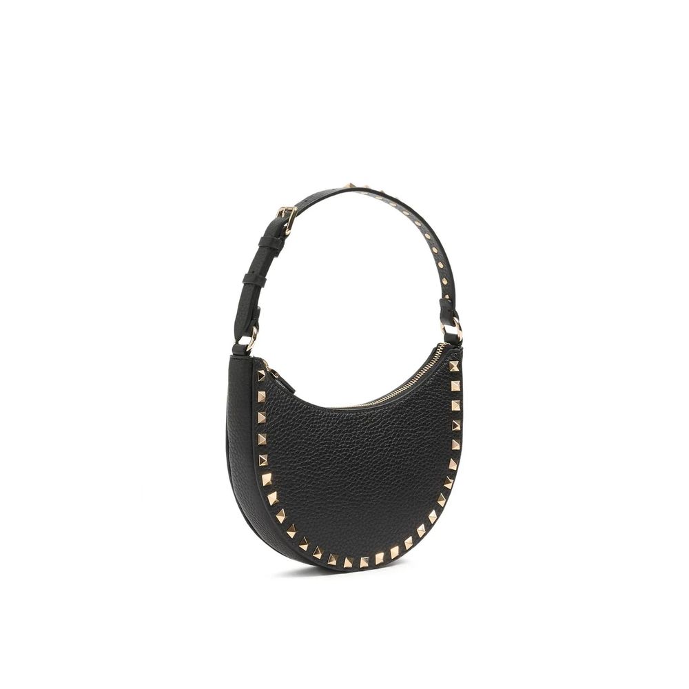 Black Calfskin Shoulder Bag