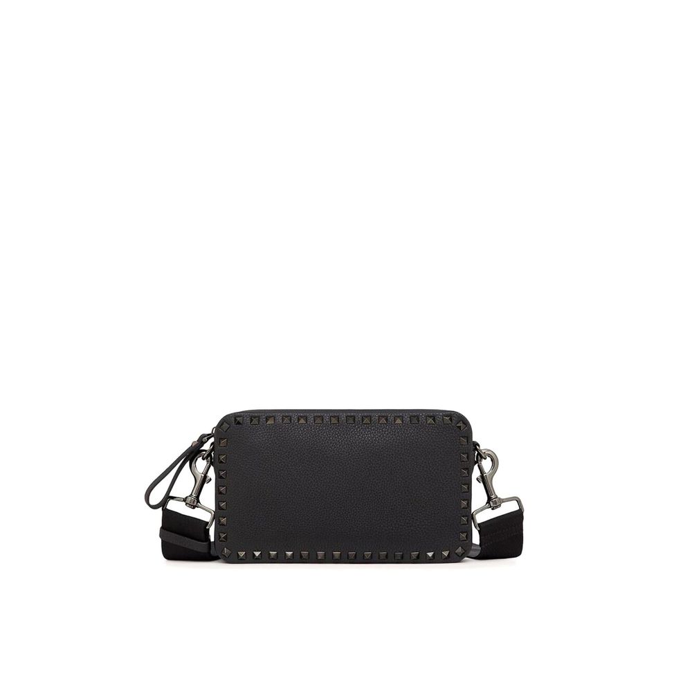 Black Calfskin Shoulder Bag