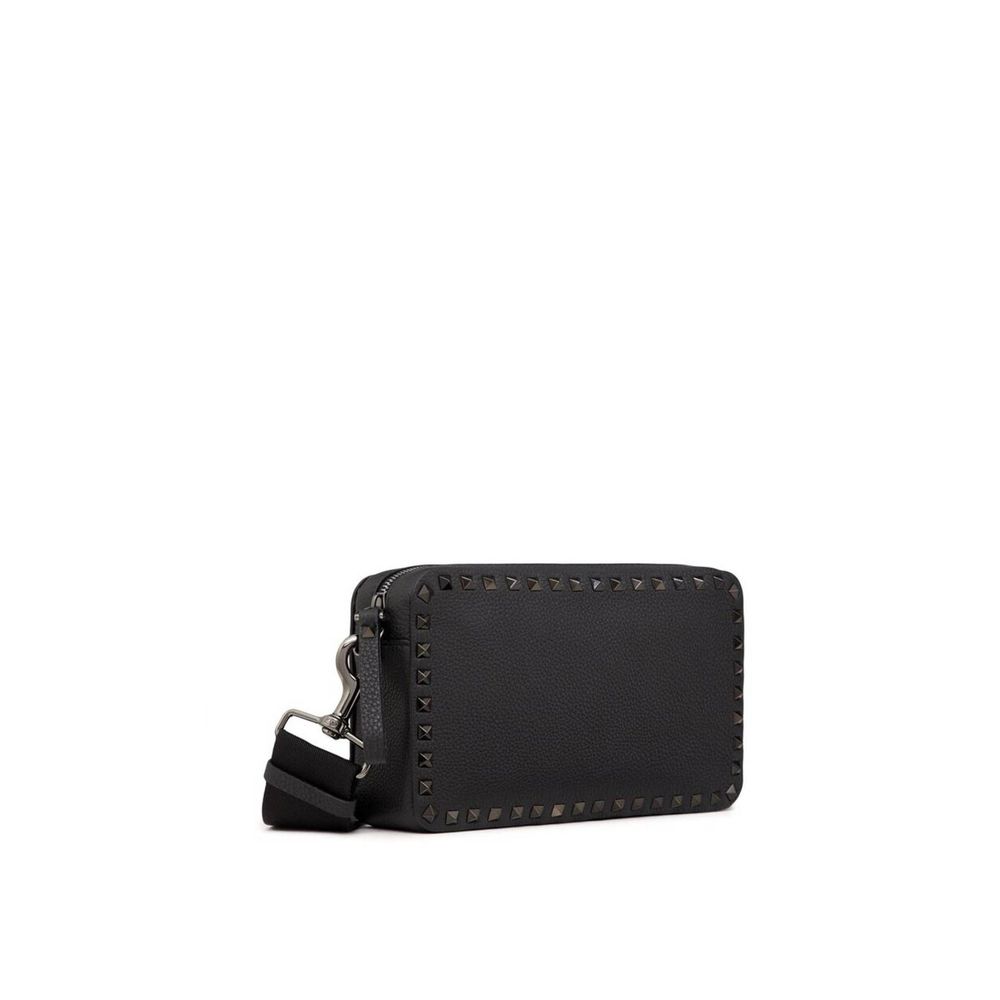 Black Calfskin Shoulder Bag
