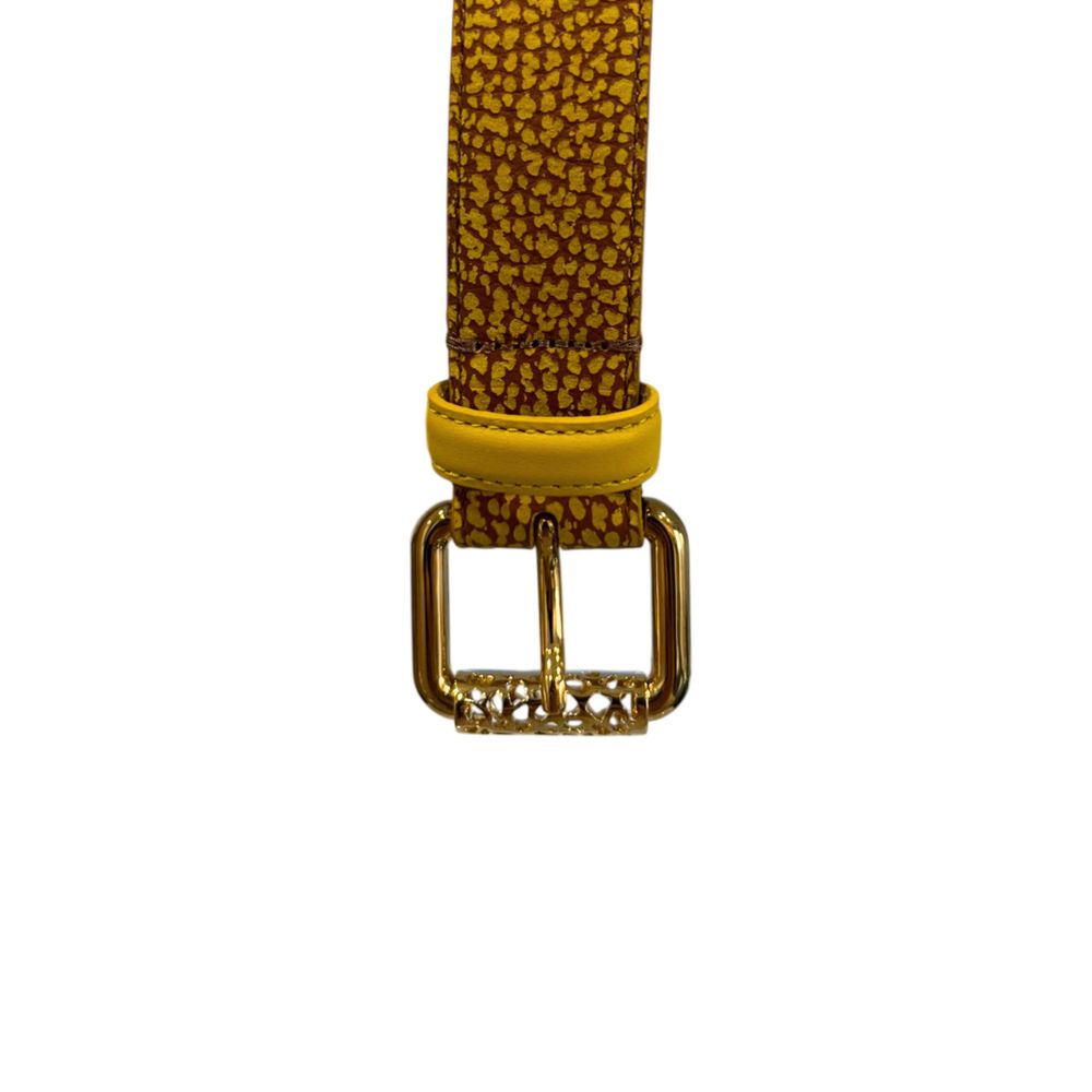 Yellow Leather Women Belt