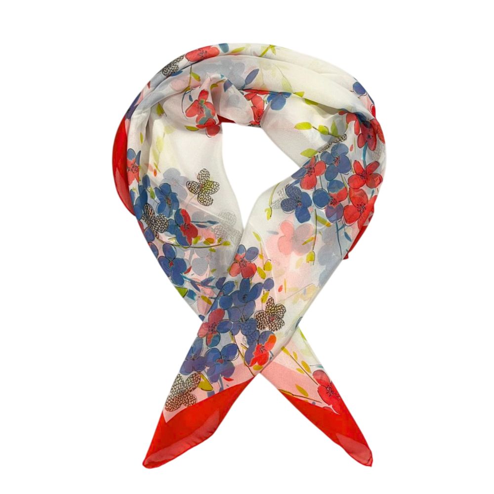 Red Silk Women Scarf