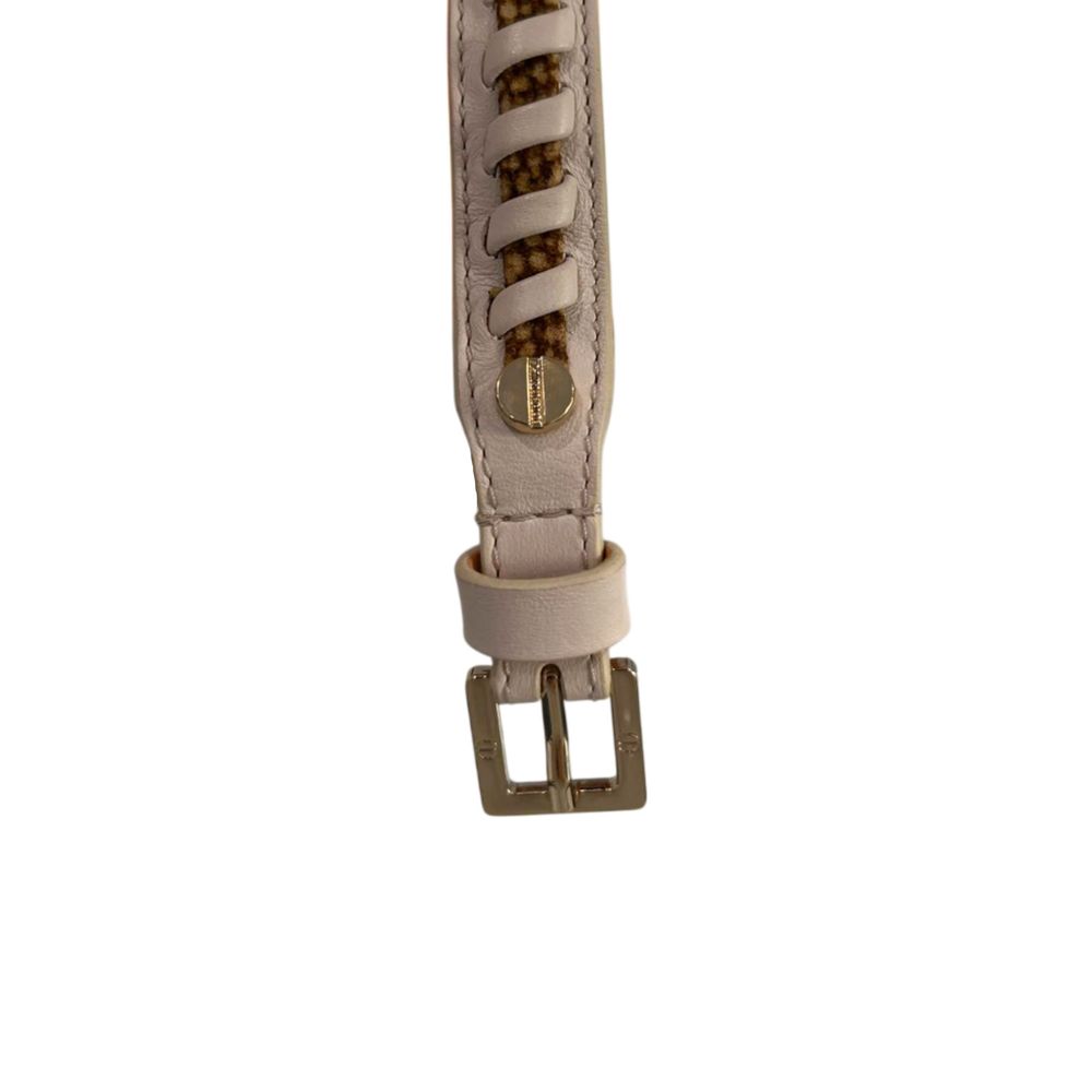 White Leather Women's Belt