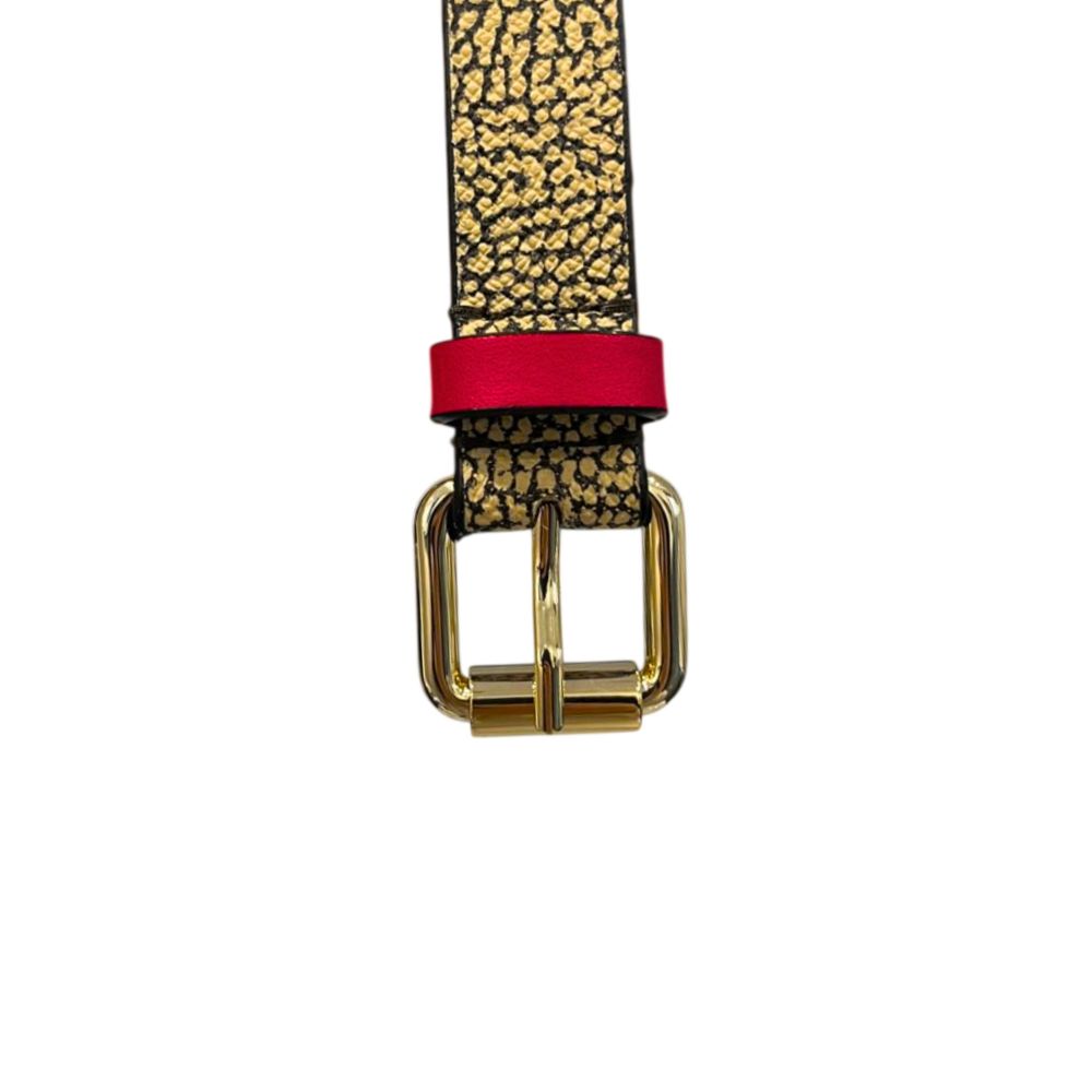 Beige Polyvinyl Women Belt