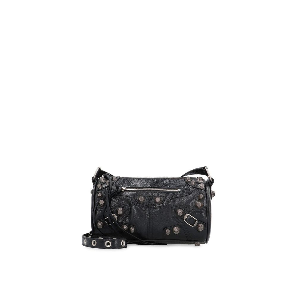 Black Lamb Leather Shoulder Bag
