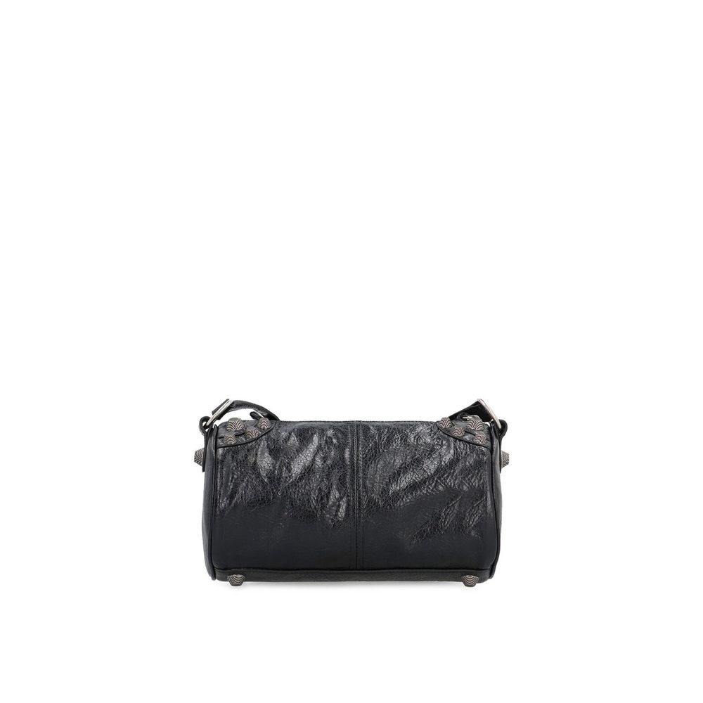Black Lamb Leather Shoulder Bag