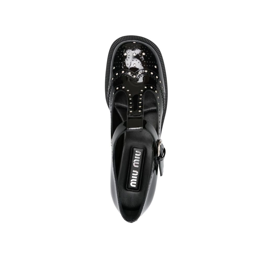Black Calfskin Ballet Flats
