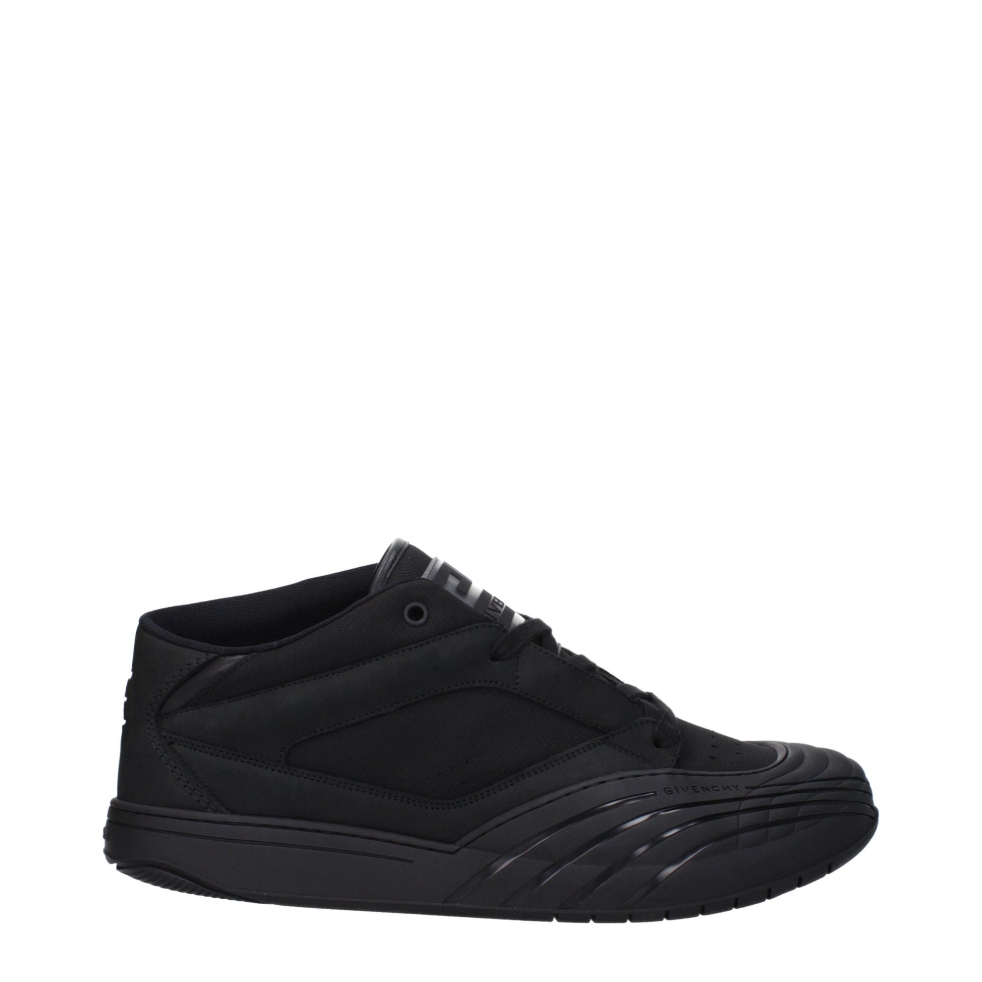 Black Fabric Low Top Sneakers