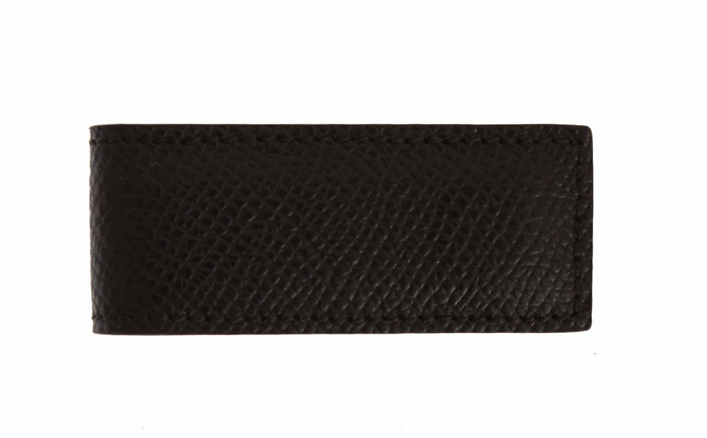 Brown Leather Magnet Mens Money Bar Clasp Money Cash Clip