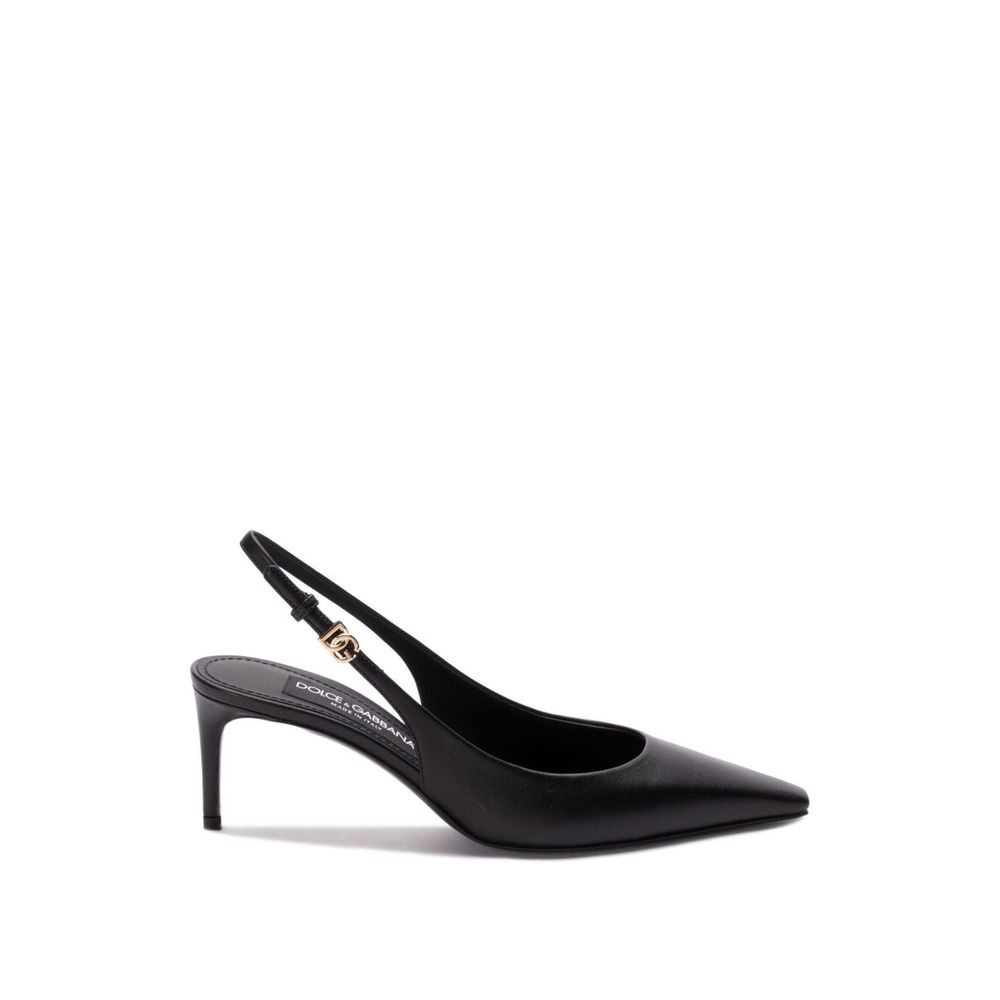 Black Calfskin High Heel Pumps
