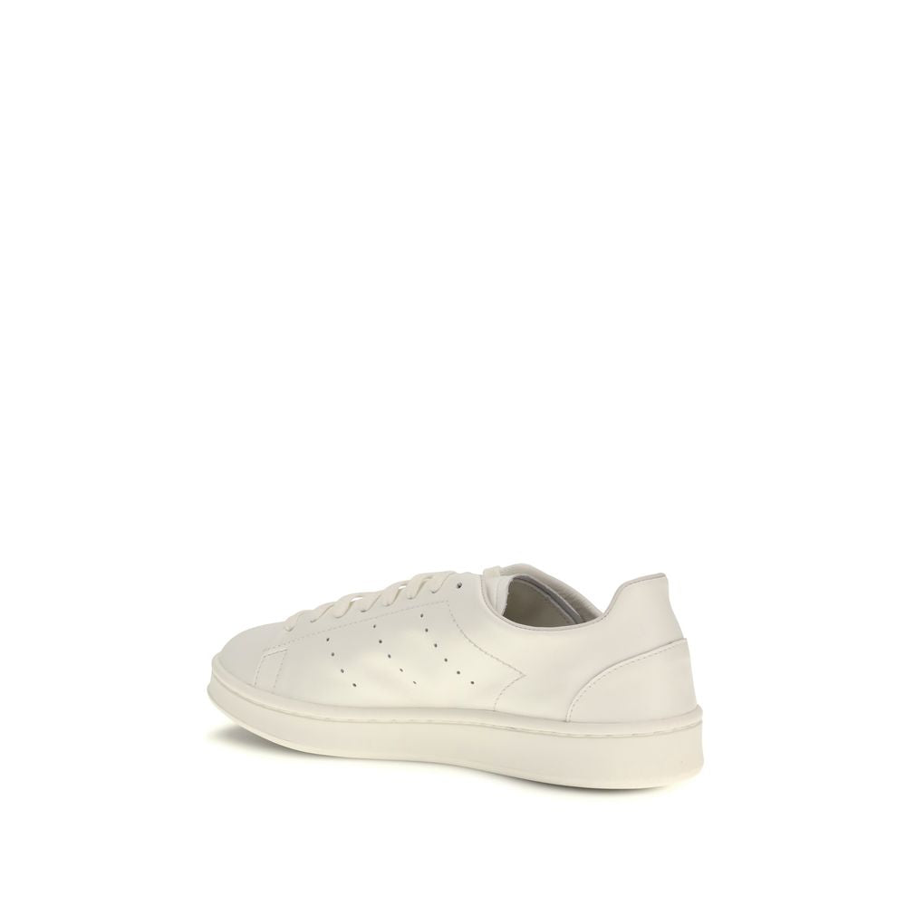 White Calf Leather Bos Taurus Low Top Sneakers
