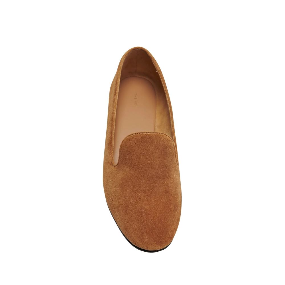 Brown Calfskin Slip-On Loafers