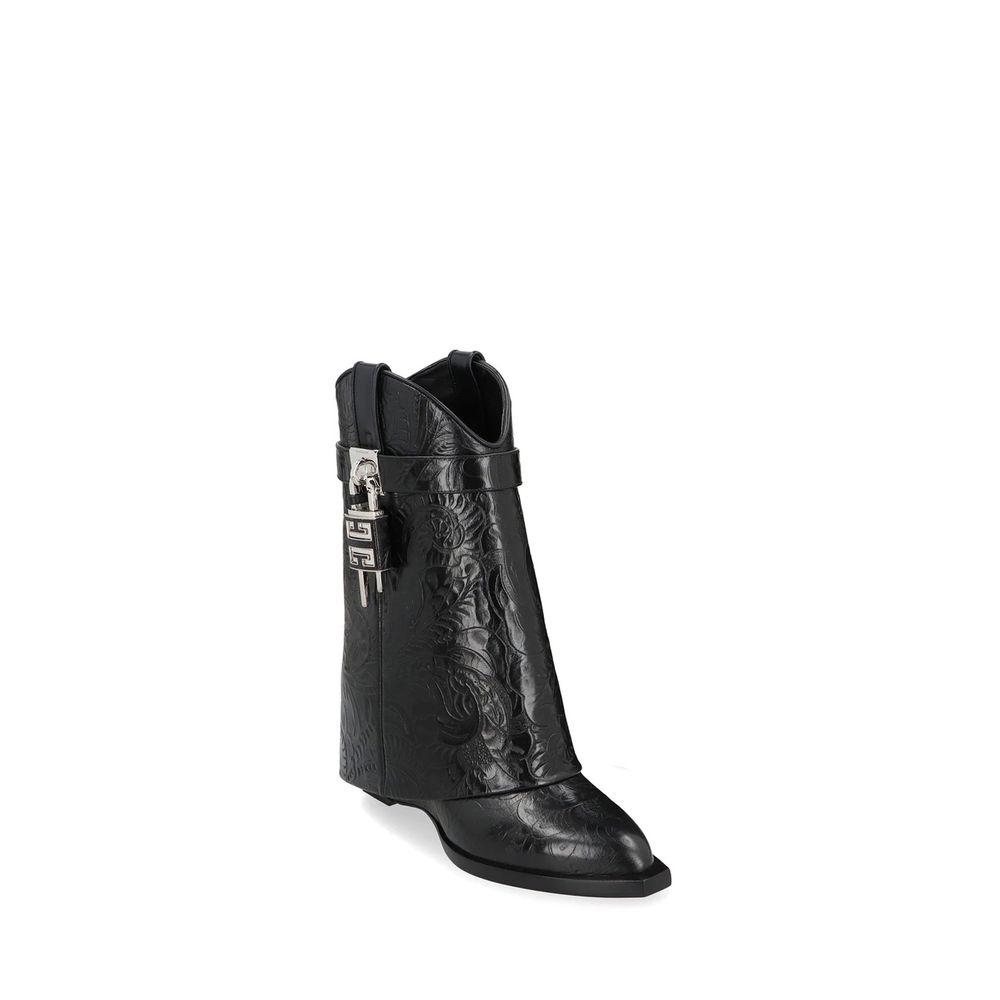 Black Calfskin Ankle Boots