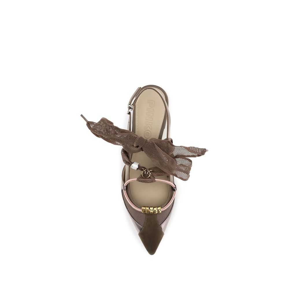 Brown Goatskin Ballet Flats