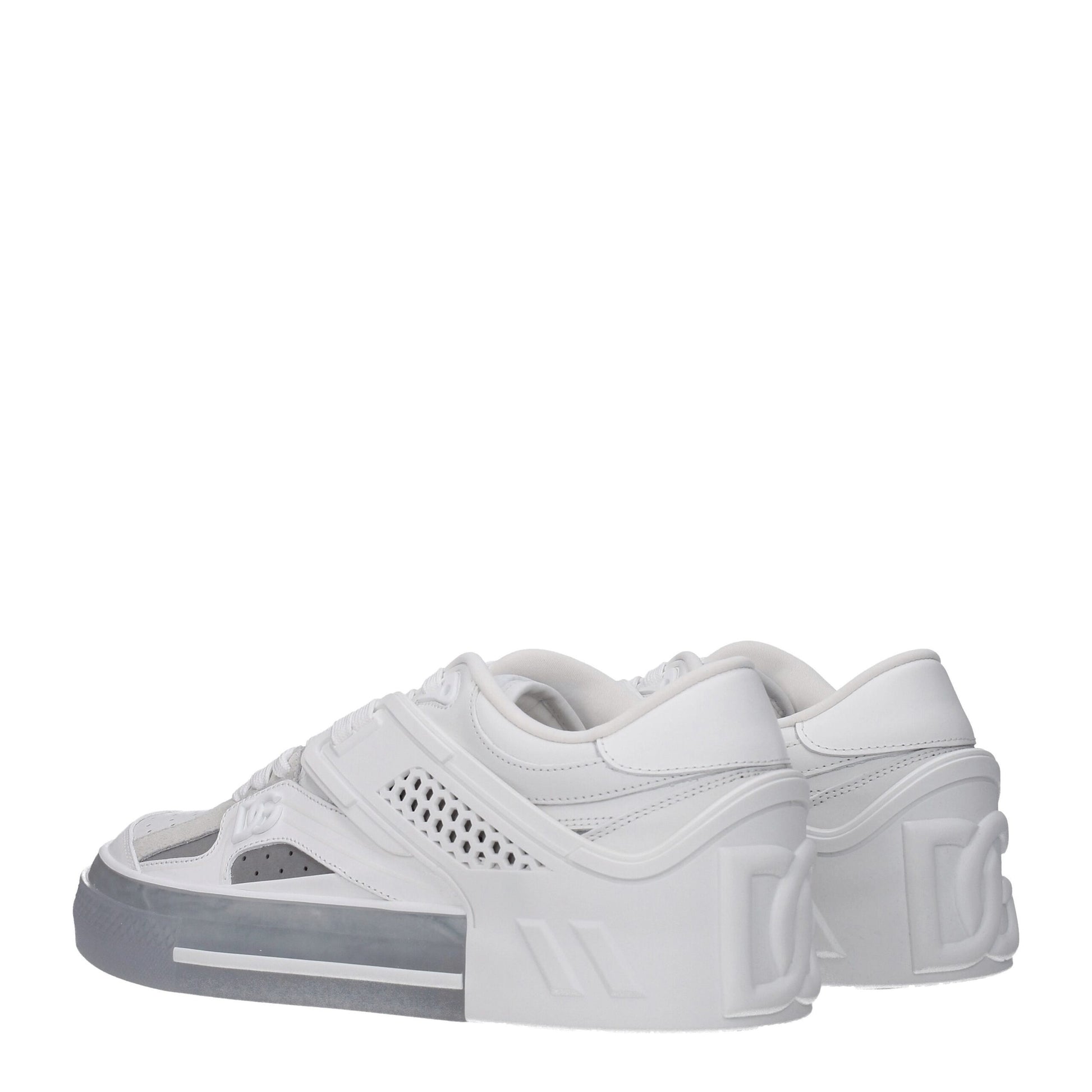 White Leather Low Top Sneakers