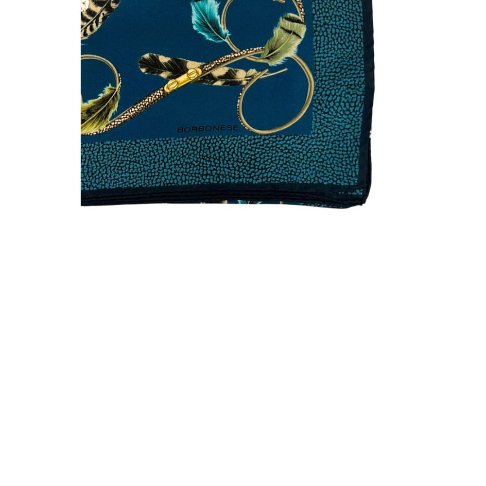 Blue Silk Women Scarf